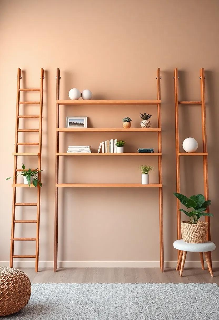 Showcasing Your Personality Through Custom‌ Ladder Shelf Arrangements