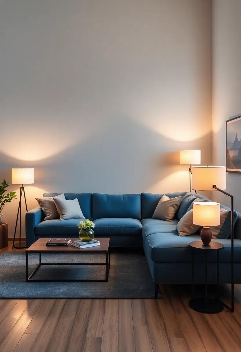 Utilize Lighting Wisely: Position ⁣stylish floor‌ or table lamps ⁤around the sofa ​to create a warm and inviting atmosphere ⁢in the evenings