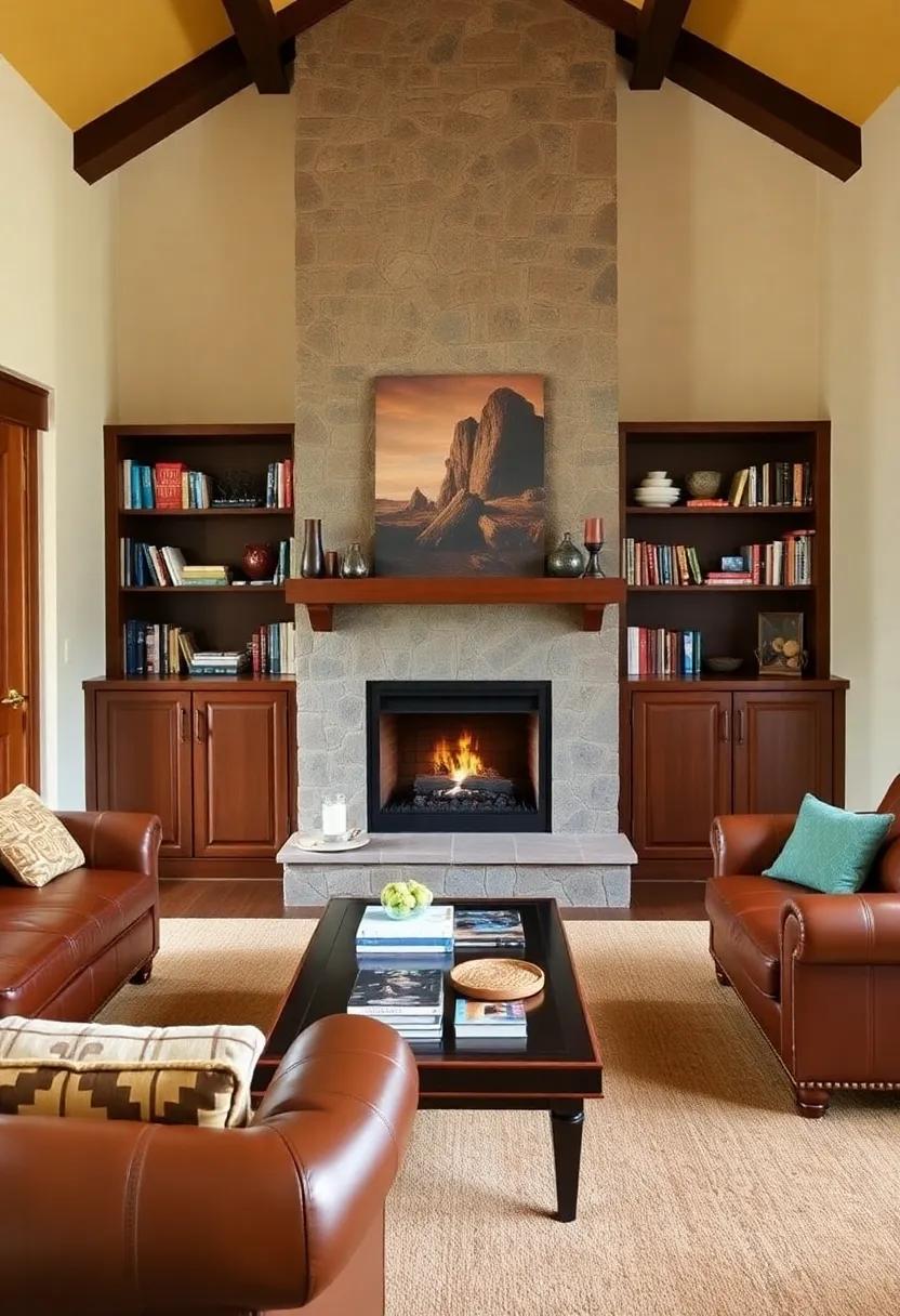 11) ⁤Go for Built-In Bookshelves: Custom-built ⁢shelves beside the fireplace can house your favorite books and ‌decorative knick-knacks, making the space feel homier