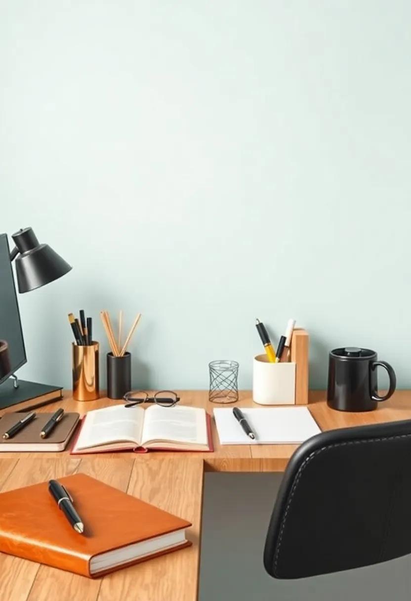 Use High-End office Supplies: Elevate your workspace with beautiful, quality stationery and office supplies. Think leather-bound notebooks, designer pens, and luxurious desk accessories that inspire creativity