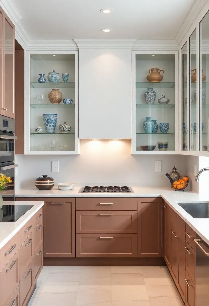 Artistic Displays: Use‍ glass ​cabinets to showcase artful glassware or​ pottery,‌ creating a gallery-like atmosphere that invites⁣ conversation
