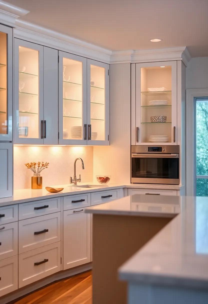 Dramatic Backlighting:⁢ Install LED lighting inside glass-front cabinets to highlight beautiful ​dishware ‍and create a warm atmosphere⁢ during evening gatherings
