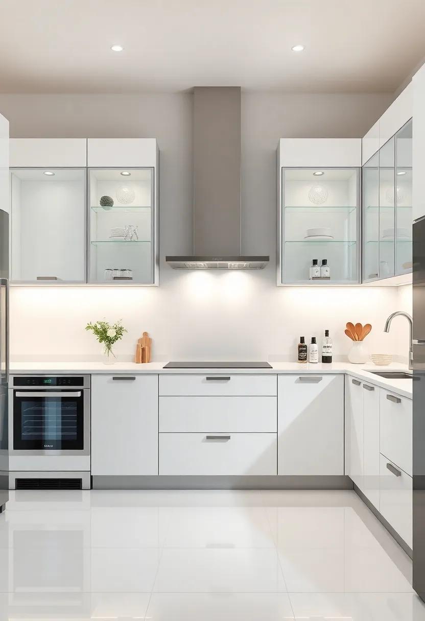 Modern Minimalism: Incorporate sleek, ​frameless glass cabinets for a⁢ clean‍ and ​contemporary aesthetic that effortlessly complements modern ⁤kitchen appliances