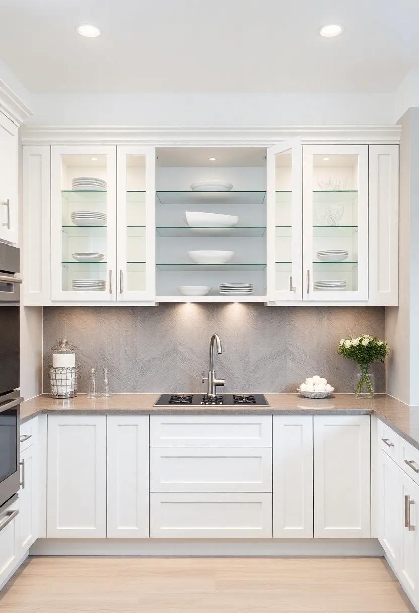 Open Shelving: Consider​ a​ mix of closed and ​open glass-front cabinets to⁢ strike the perfect​ balance between display ​and ​storage,⁣ offering functionality without sacrificing⁣ style
