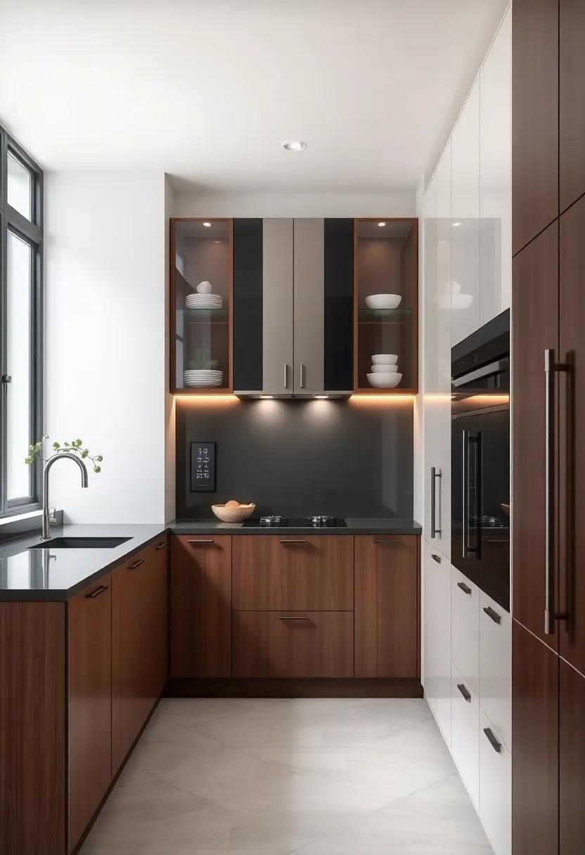Vertical Lines: Use tall, vertical glass-front cabinets⁢ to draw ​the ⁤eye upward,‍ enhancing⁤ the perception of height in a compact luxury⁤ kitchen