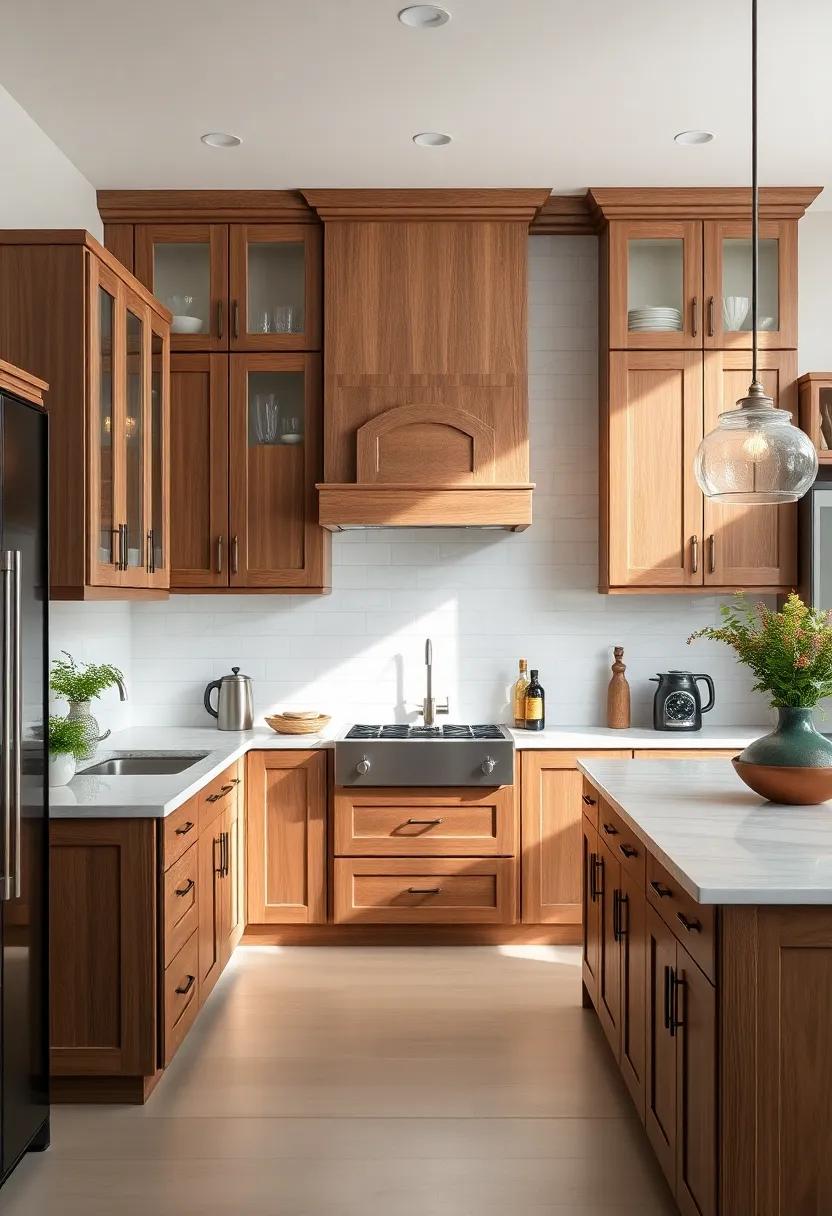 Vintage Vibes: Use ⁣reclaimed wood ‌cabinetry ⁣with⁤ antique glass fronts for a⁢ rustic ⁤yet luxurious⁤ vibe that tells a story with every piece