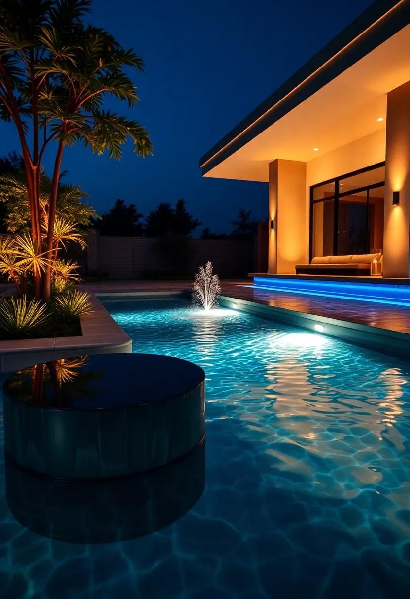 Dramatic lighting for ​Water Features: ⁤Reflective‌ Beauty ⁢at Night