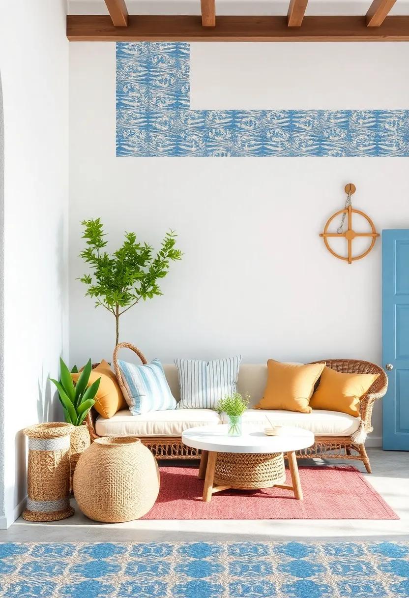 Capture the Essence⁣ of Coastal Living with Nautical Patterns and Textures