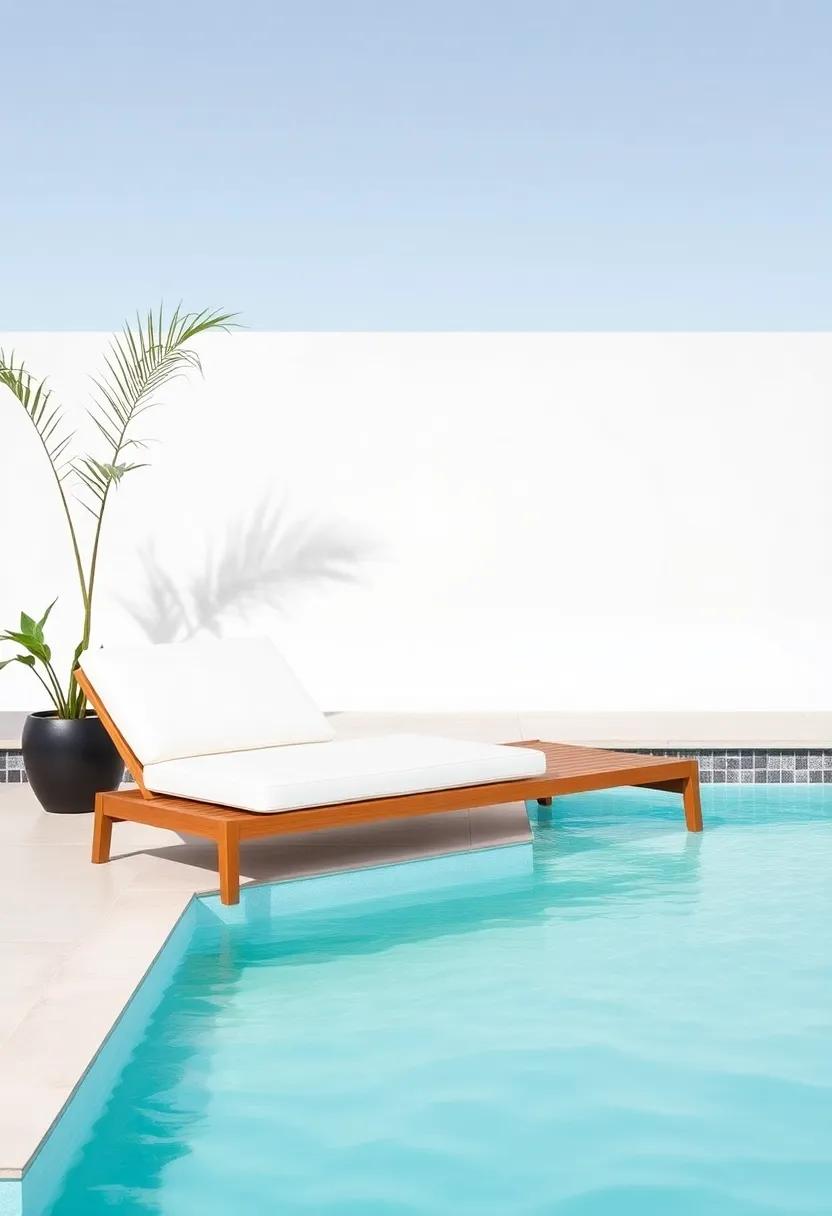 Chic Pool Lounger: Upgrade‍ your poolside experience with a chic, adjustable lounger that features sleek ⁣lines and plush⁢ cushions for luxe​ sunbathing