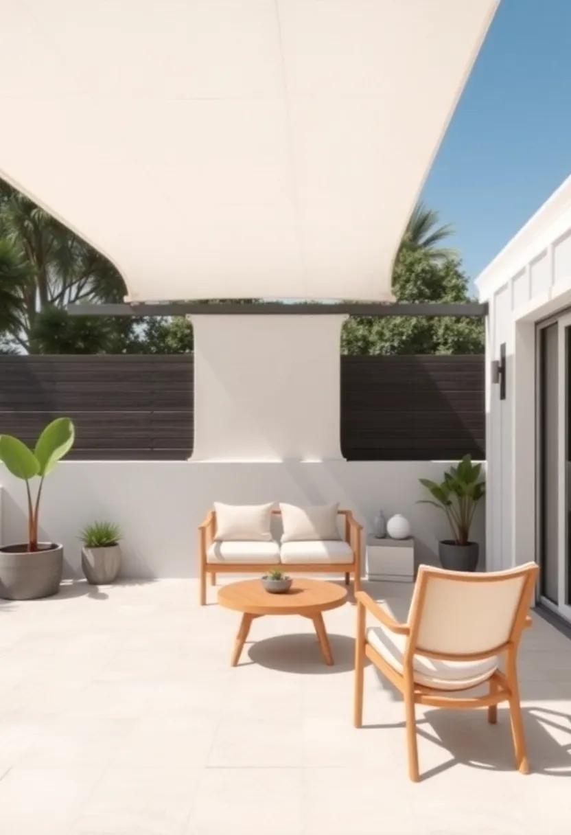 contemporary Sunshade: Shield your lounging area with ⁤a contemporary sunshade that artfully combines style with sunlight protection