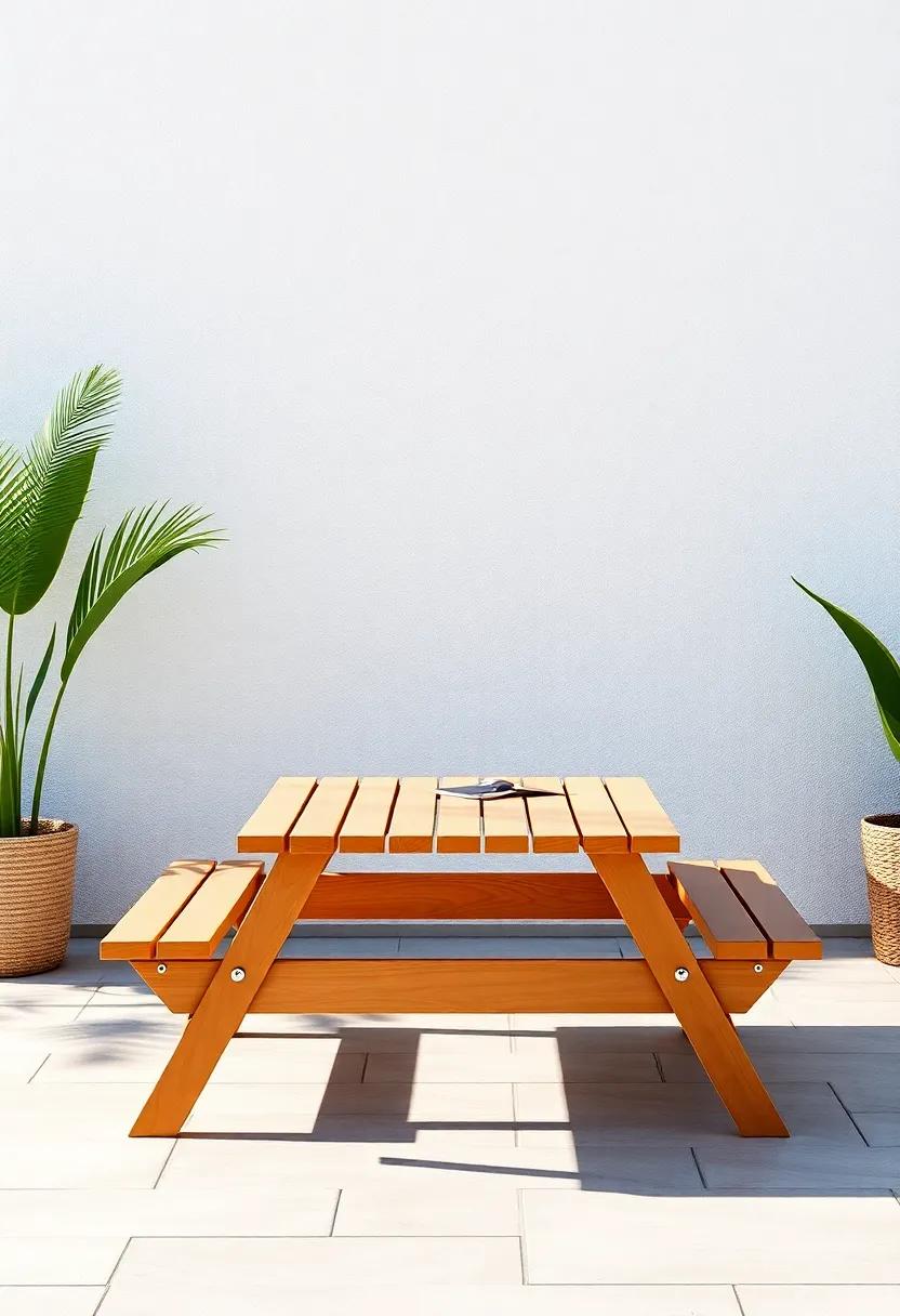 Folding Picnic​ Table: Embrace functionality and style ‍with a smartly designed folding picnic ⁢table,featuring clean lines and versatile usability