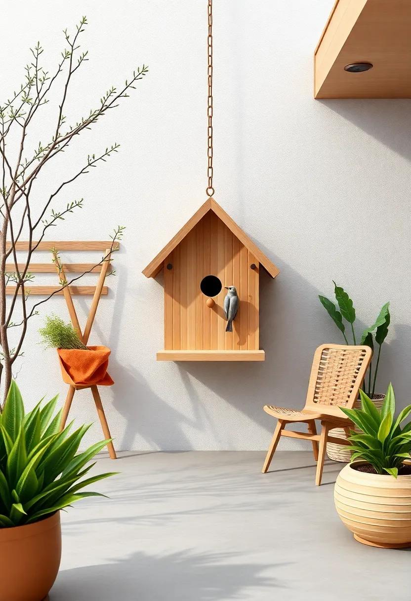 modern Birdhouse: Enhance your outdoor space with a ​modern birdhouse that ‍showcases ⁤unique designs while inviting ⁣feathered friends to visit