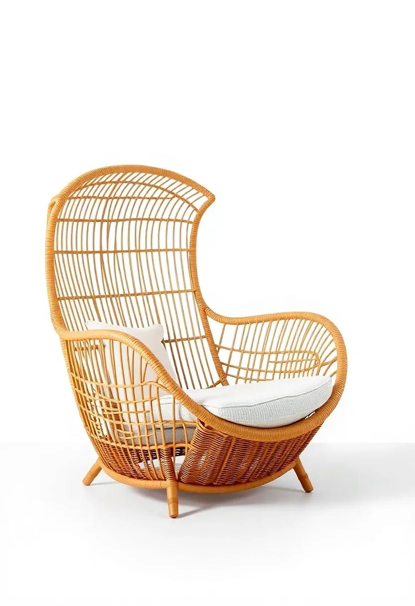 Woven ‌Lounge ‌Chair: Delight in a cozy, basket-like lounge‌ chair crafted with⁣ durable rattan, perfect for⁤ lounging beneath the sun​ or stars