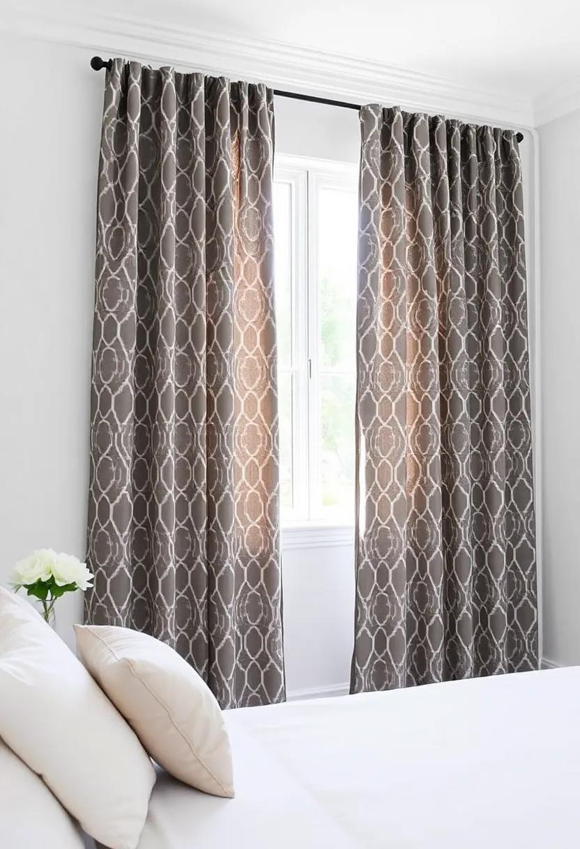 13) Add Geometric Curtains: Use curtains with subtle‍ geometric patterns⁣ to control⁤ light ​and maintain the room’s elegance without introducing clutter