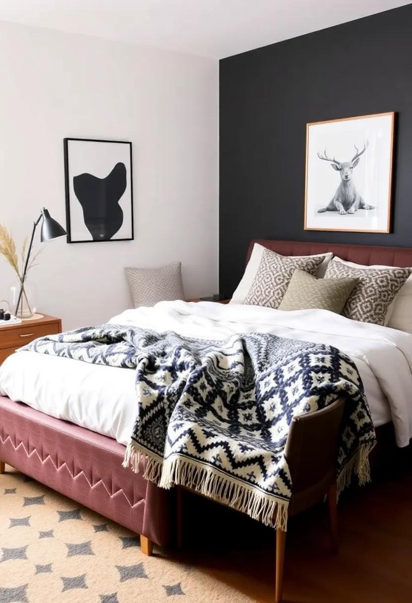 16)​ Layer with Geometric Throws: Drape‍ a cozy‍ throw with ‍a ​geometric pattern across your ⁢bed or ⁢chair‌ for an added⁢ layer of warmth and dimension