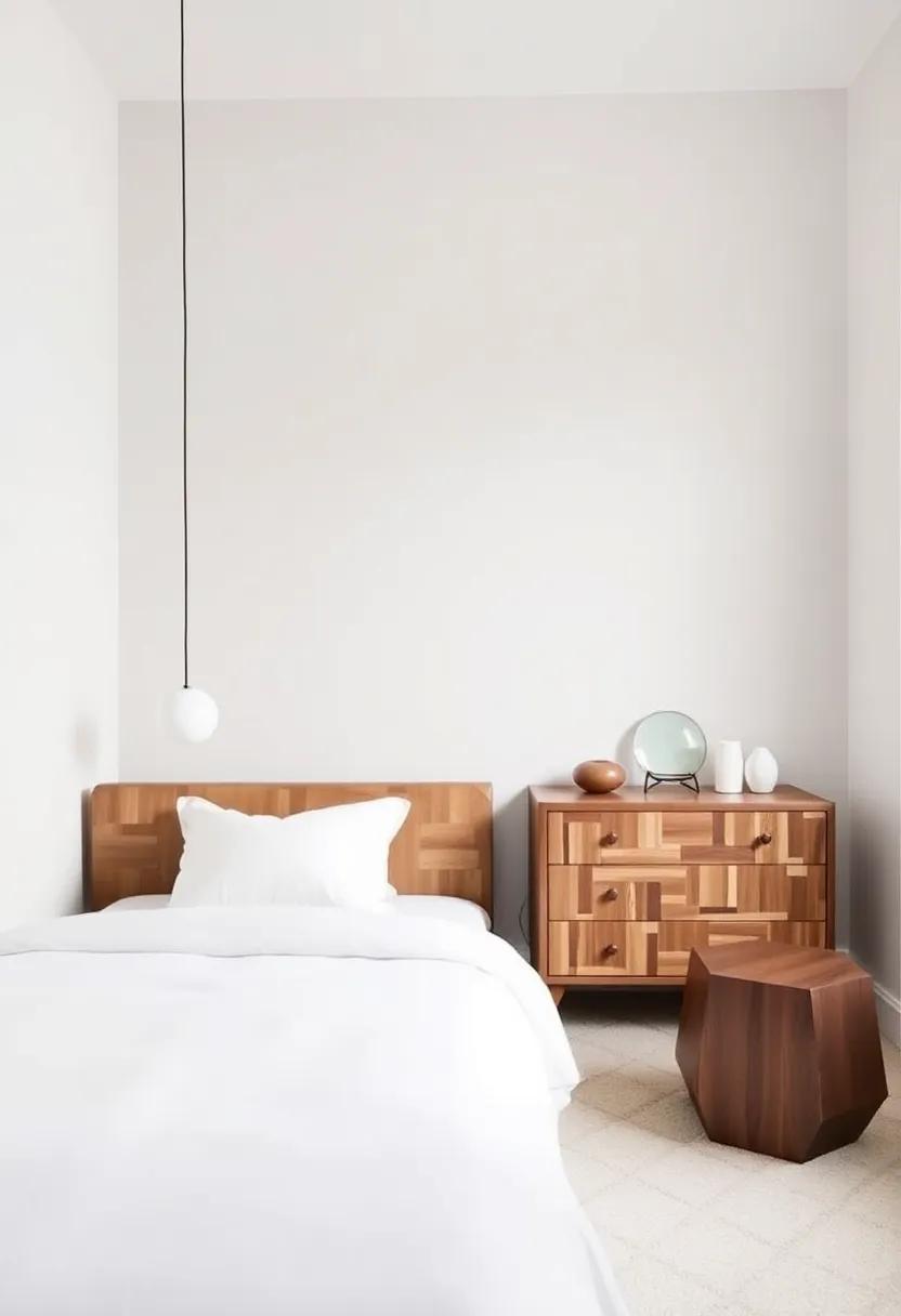7) Opt for Sculptural Furniture: ‍Invest in furniture pieces ⁤with geometric silhouettes, ‍such as hexagonal side tables or angular dressers, to enhance the modern vibe