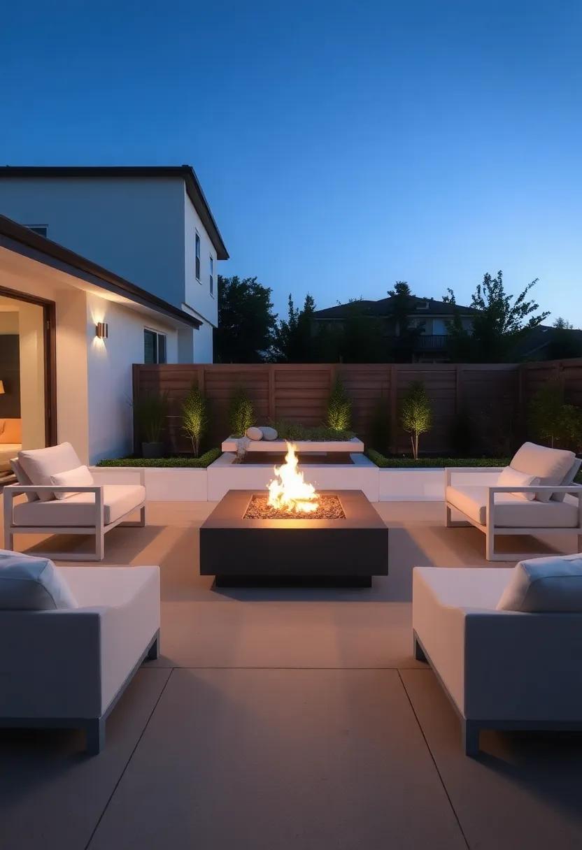 A Clean ⁣Firepit: Choose a sleek, modern fire pit ⁢design that serves as ⁢a stylish focal point and provides warmth ⁢without dominating⁤ the space