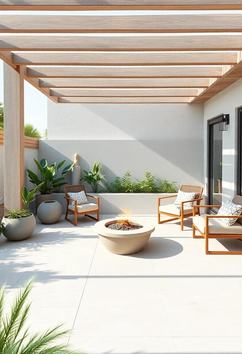 Statement Pieces: Choose one or two statement decor items, such as a sculptural planter or a unique ⁢fire pit,⁢ to draw the ⁣eye without clutting