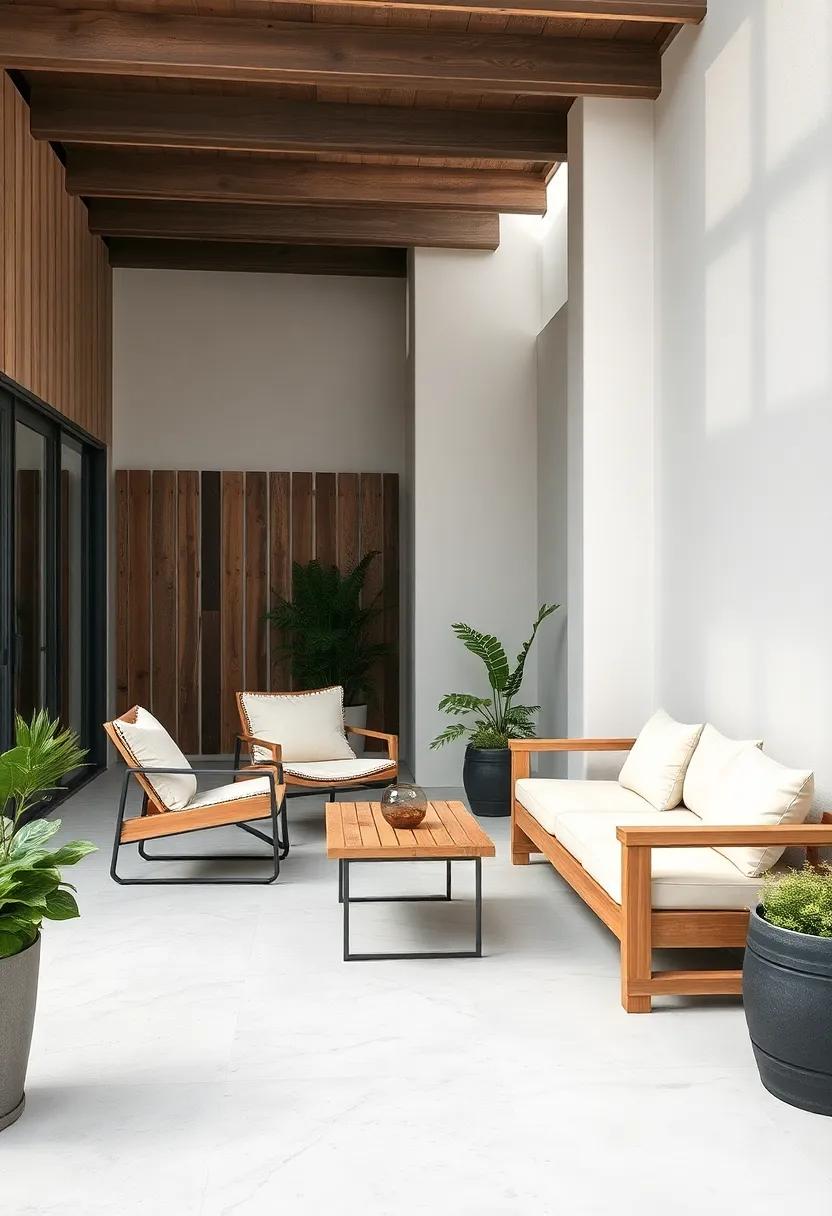 Weathered Finishes:⁤ embrace the charm of age and natural patinas on metals and ‌wood for a rustic touch that ‌contrasts beautifully​ with⁢ sleek ​lines