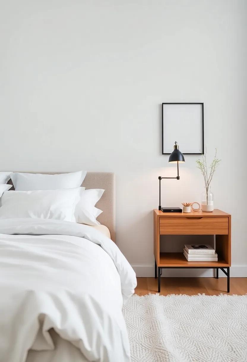 Functional Nightstands - Select nightstands that offer storage without overwhelming ‌the space; think sleek designs that ‌blend seamlessly