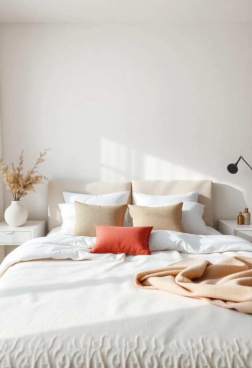 Harmonious textiles - Mix⁣ textures across⁤ bed linens, pillows, and window treatments while maintaining a cohesive⁢ color scheme