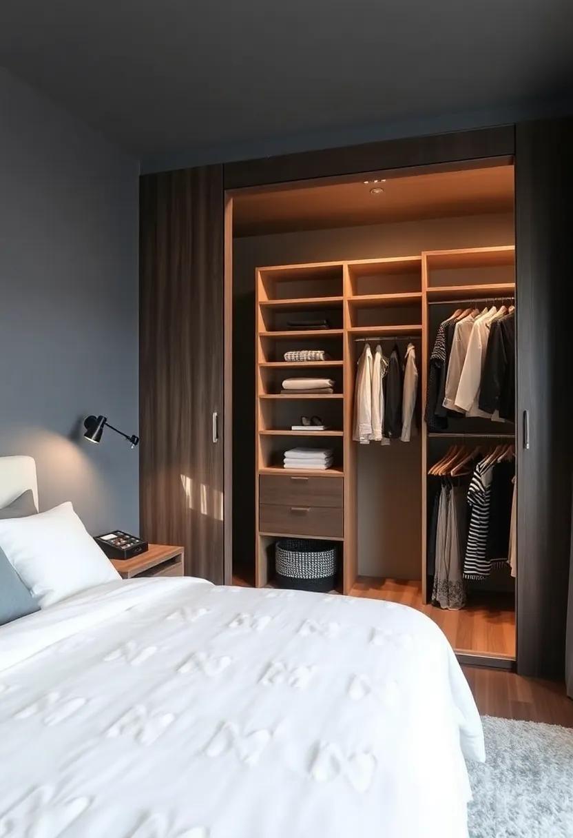 Built-in shelving in‍ the walk-in closet for a customized organization experience