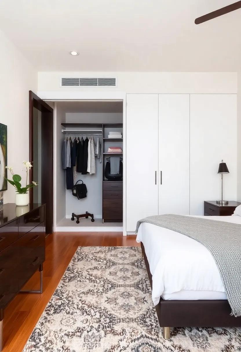 A stylish area rug‌ that ties together the bedroom decor and adds a layer of comfort underfoot