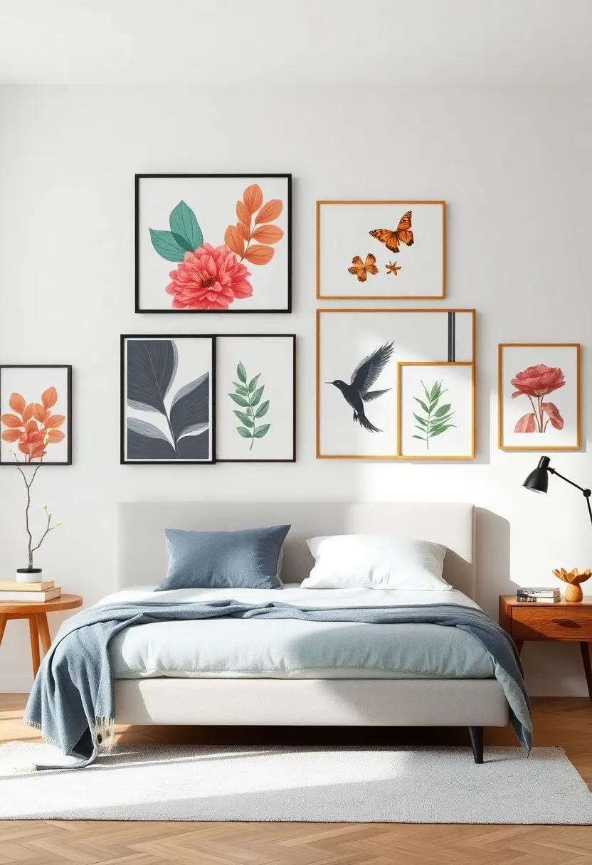 Liven Up‍ Your bedroom with Vibrant ​Art Prints and Statement Frames