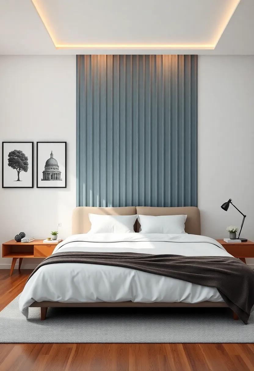 Highlight Your Bed with a Seamless, Monochromatic Wall Design