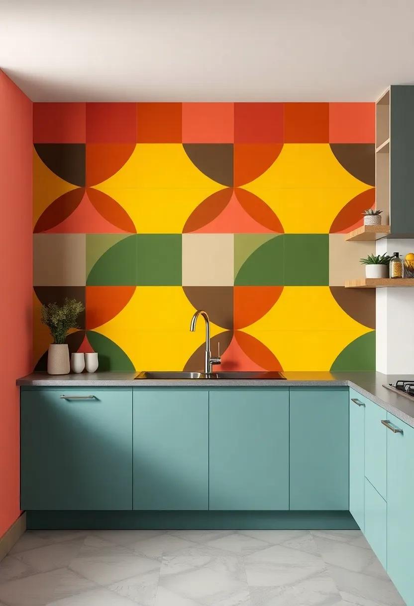 Geometric Patterns: Incorporate geometric patterns in tiles, wallpaper, or textiles to add a trendy edge to your space