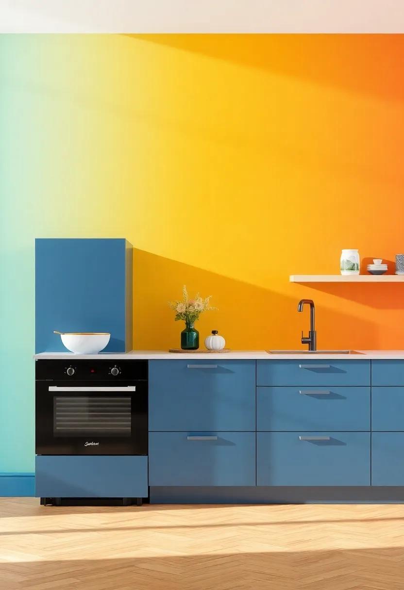 Paint a Feature Wall: Use a bright shade or mural to create a feature wall that draws the eye and enhances your kitchen's character