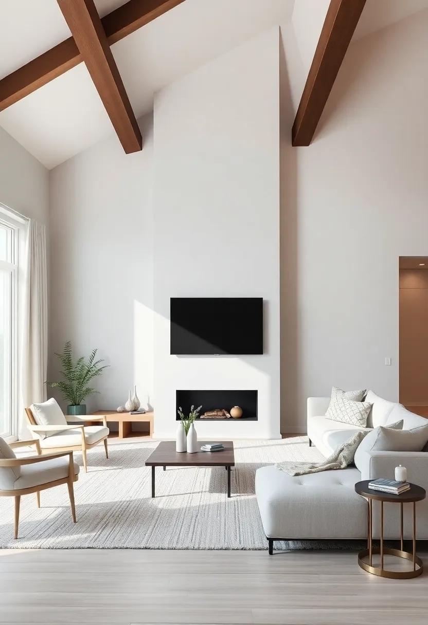 Embracing Neutral Palettes to Create a Serene Modern Farmhouse Living Room Atmosphere