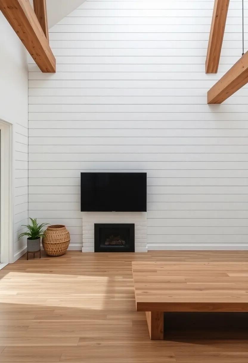 Combine Shiplap with Wood Beams for a True Rustic Aesthetic