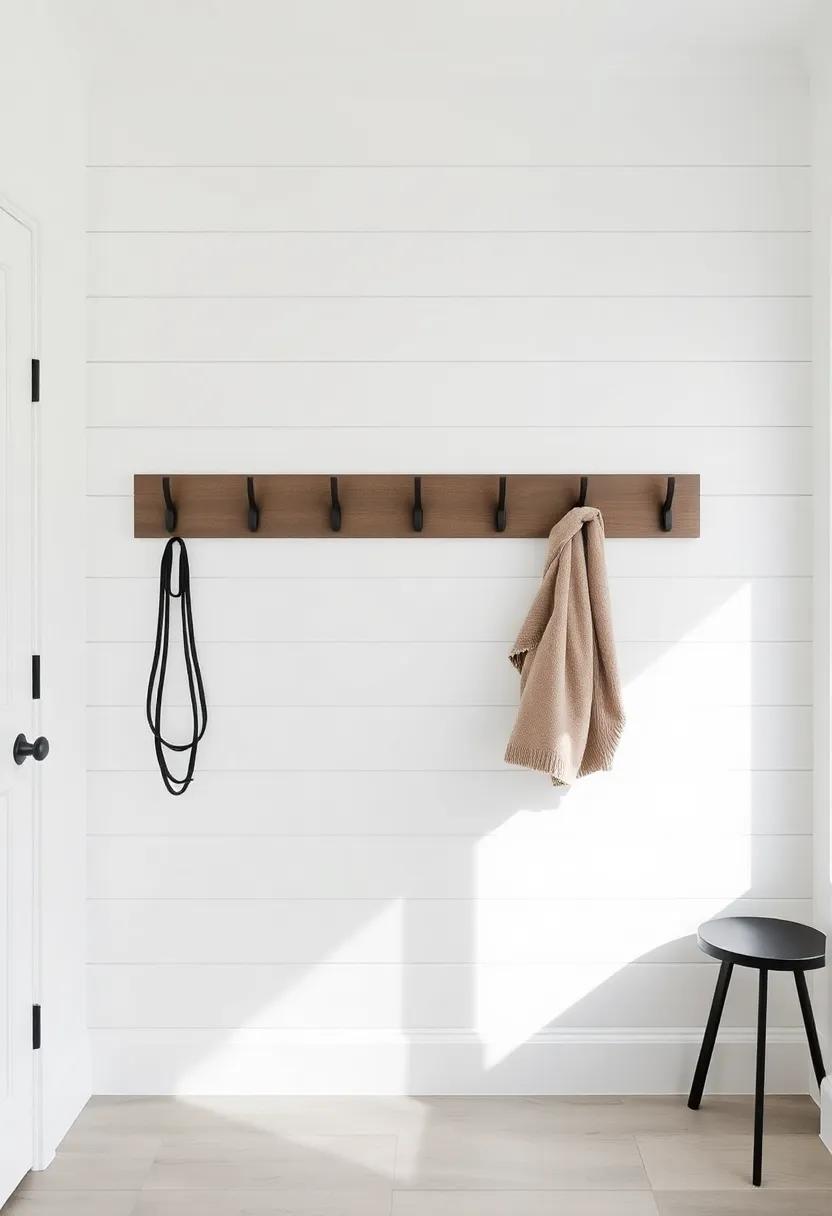 Make a Statement in Your Mudroom with Shiplap and Stylish Hooks