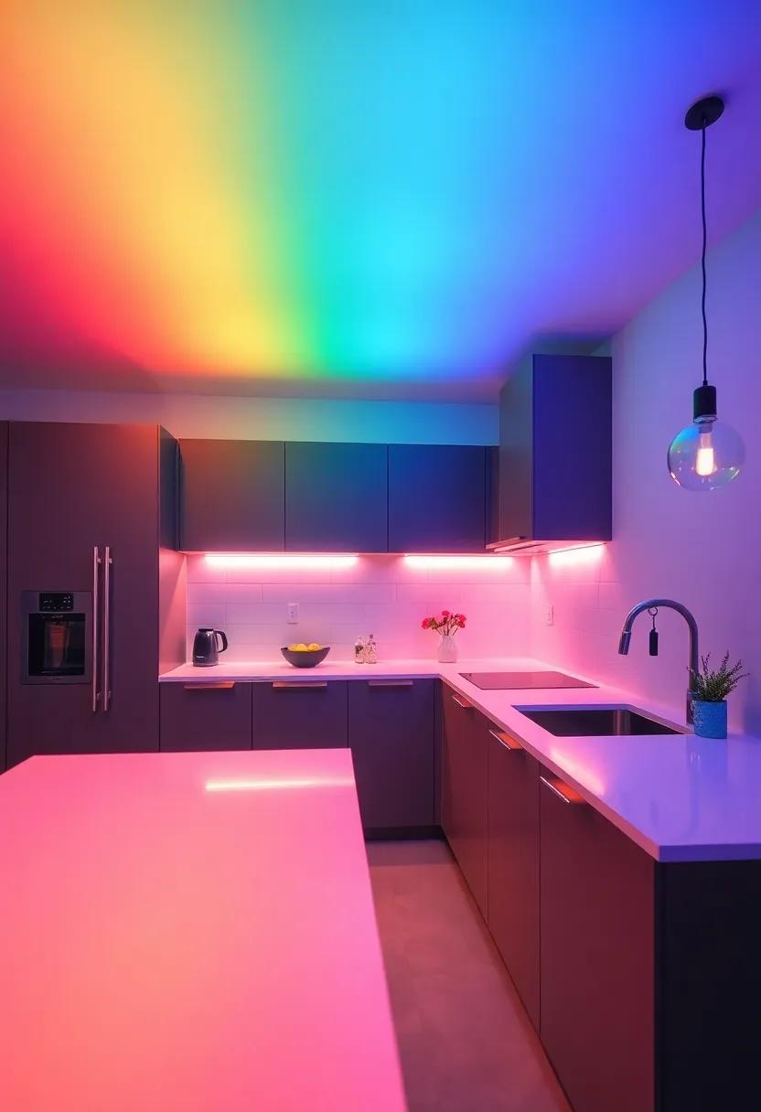 Color-Changing LEDs: Enhance your kitchen's atmosphere with ​color-changing LED lights that let you ⁢switch up the vibe ⁣on a‌ whim