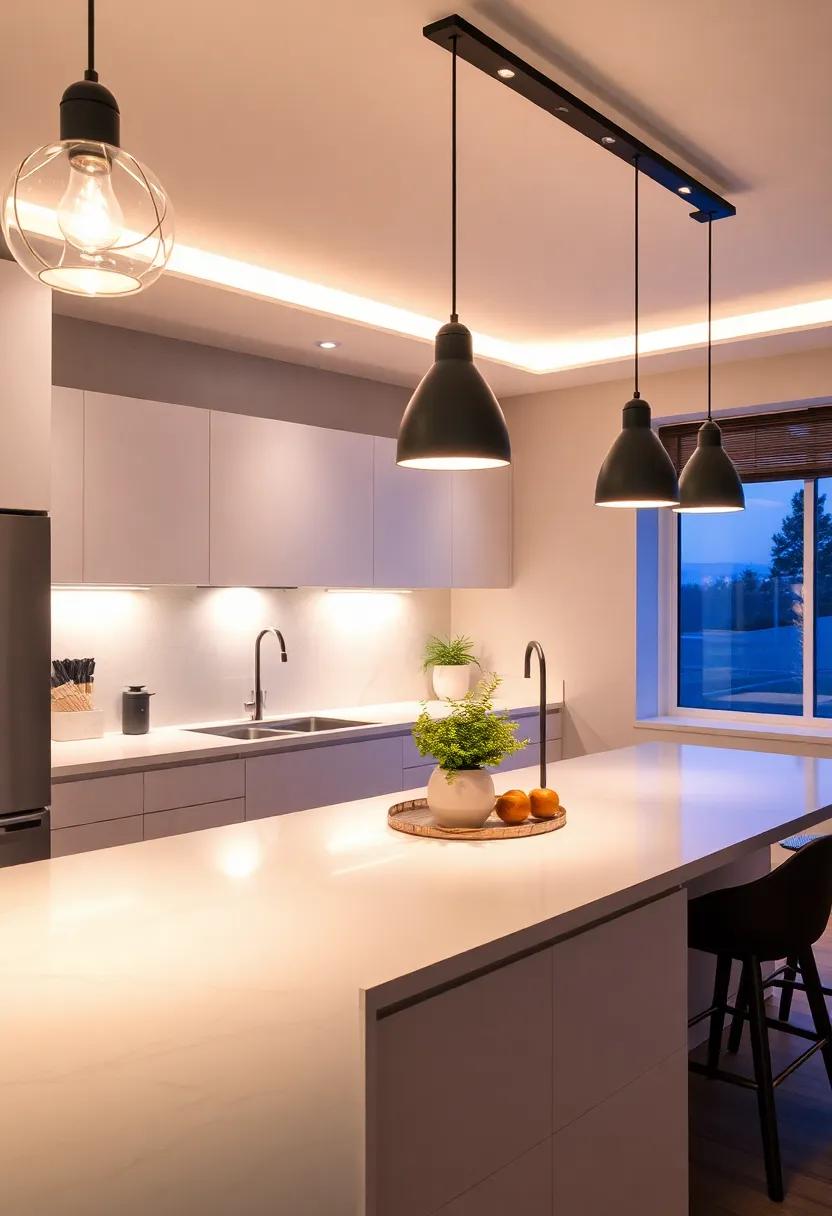 Layered Lighting: master the art of ambience by combining ambient, task, and accent lighting ⁢for a well-lit and inviting kitchen​ space
