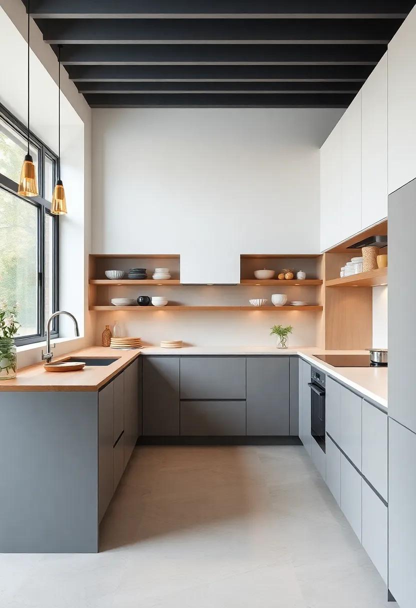 Elevating Aesthetics with Open⁣ Shelving in L-Shaped Kitchens