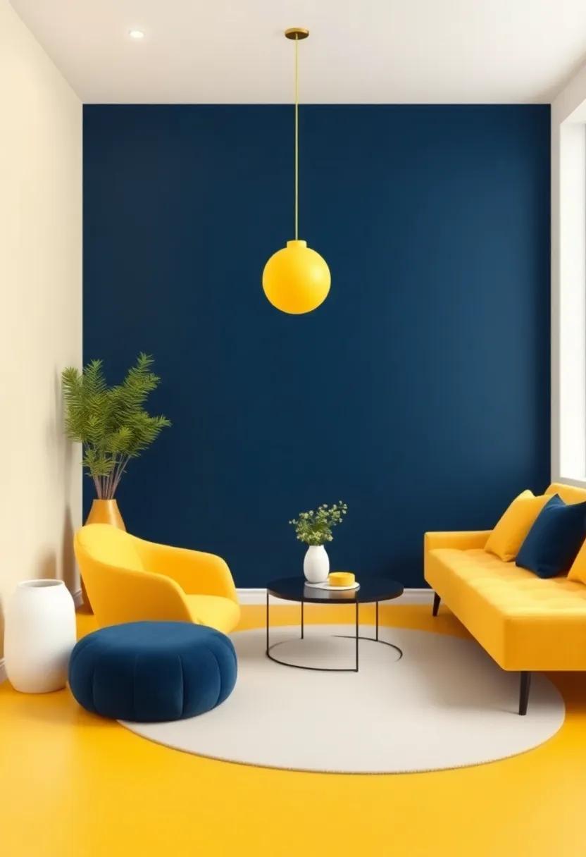 Creating Contrast:⁤ The ‌Dynamic Duo of Mustard Yellow and Navy Blue