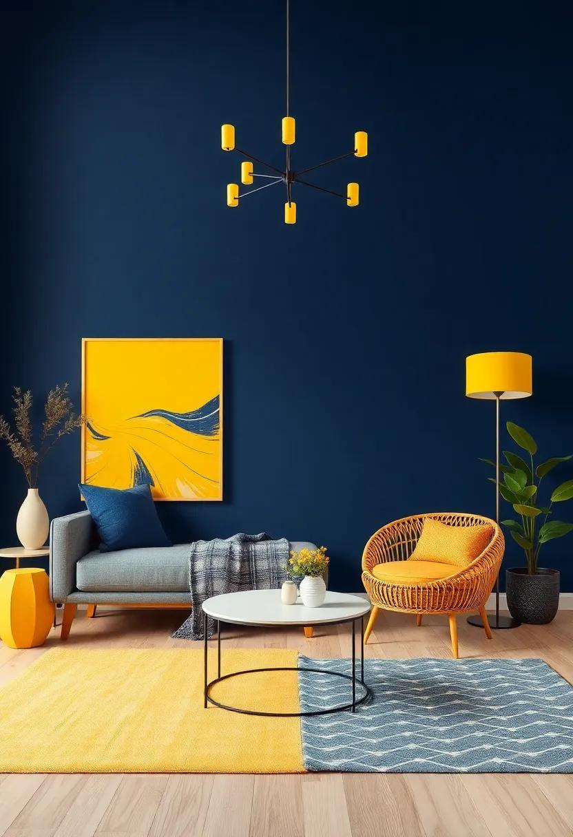 Art and Decor: Infusing Personal Style with Yellow and Navy Motifs