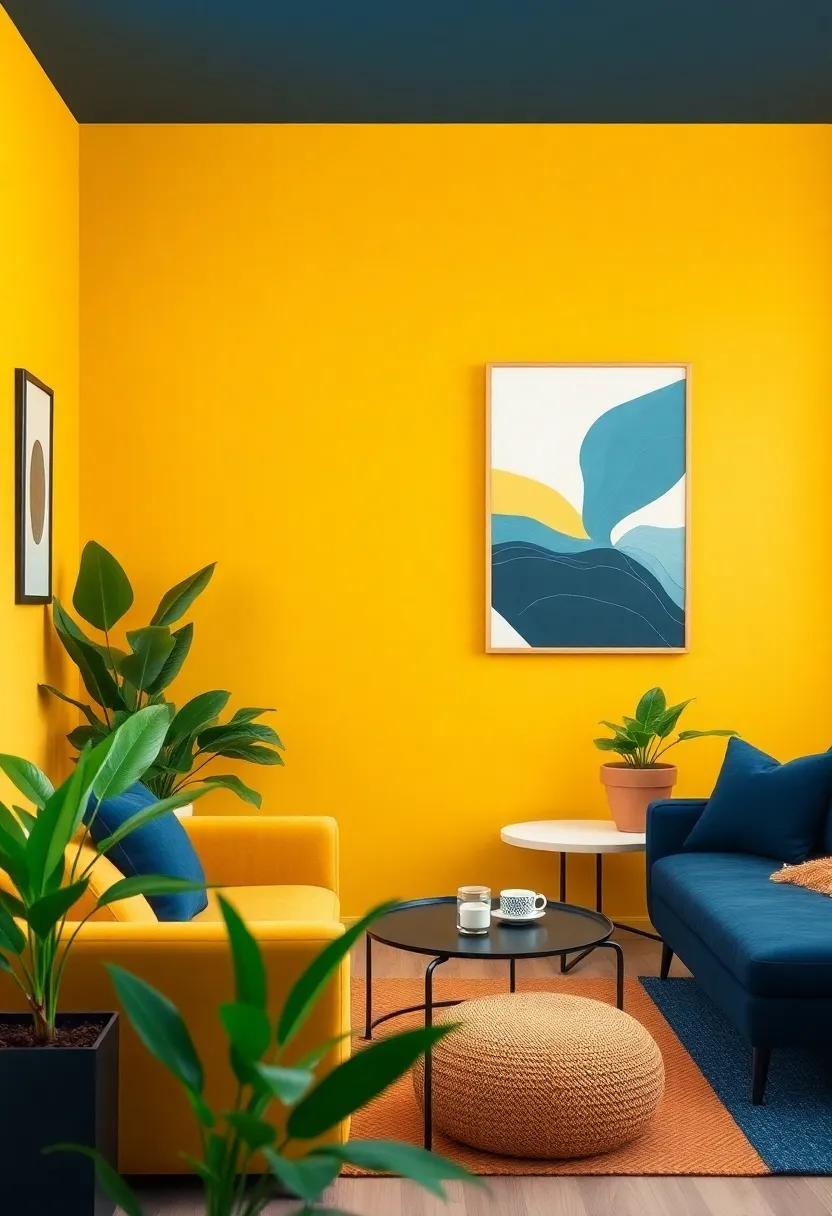 Incorporating Nature: Houseplants That⁢ thrive ⁣in Mustard and ‍Navy Rooms