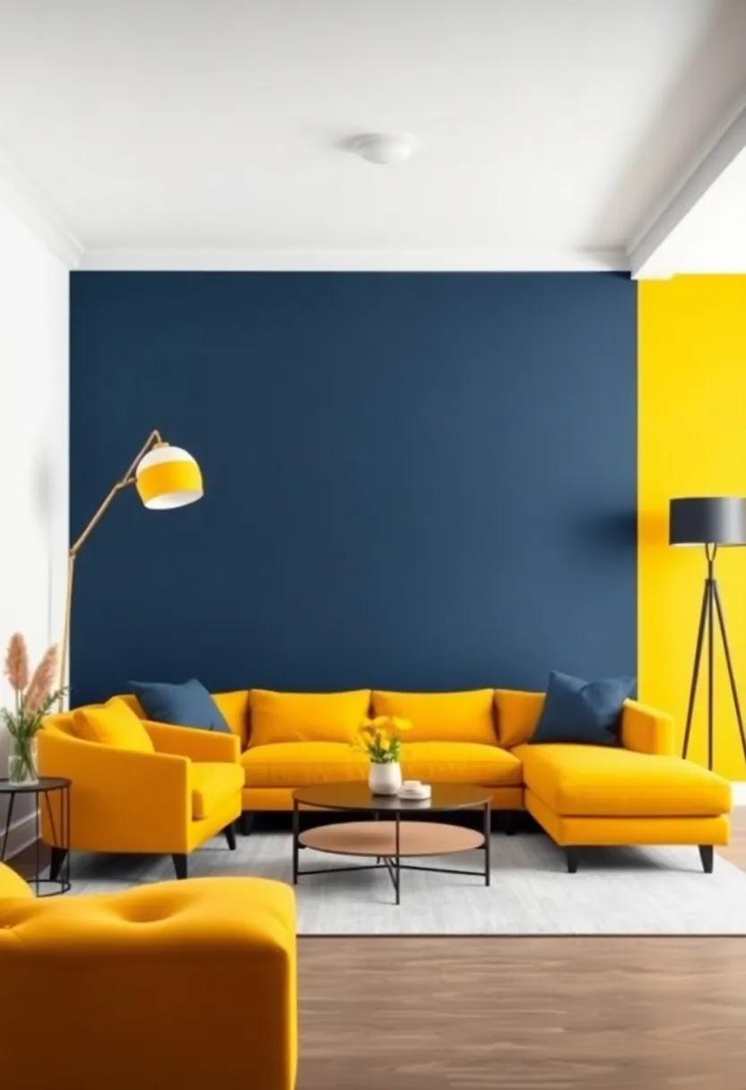 Living Spaces Reimagined: ⁢A look ⁢at Mustard and Navy Inspired Designs