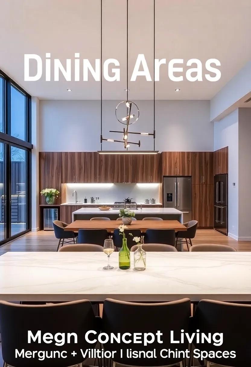 Open Concept Living: Merging Dining with Living and Kitchen Spaces