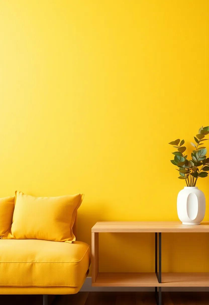 Creating Focal Points: Mustard Yellow as a Statement Wall Choice