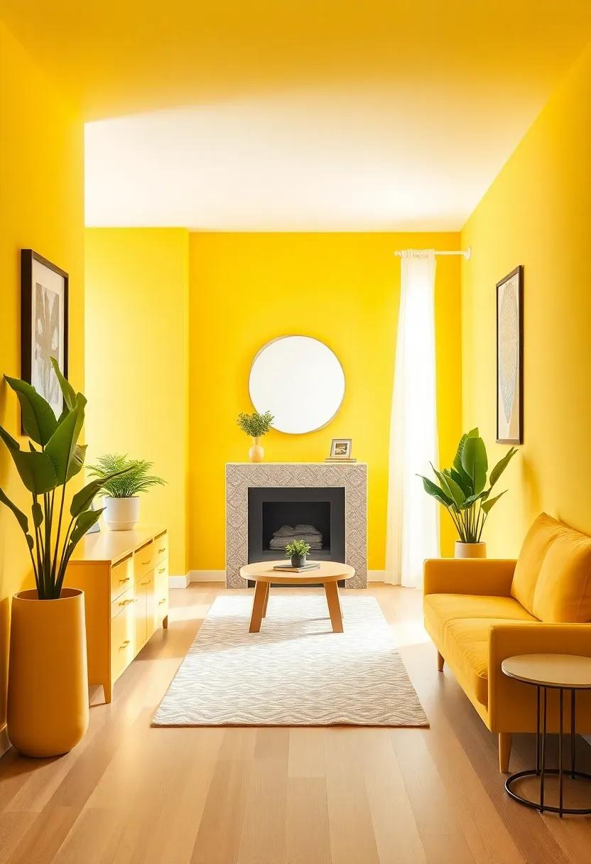 Mustard Yellow in Small ⁢Spaces: Creating Illusions of Size and Warmth