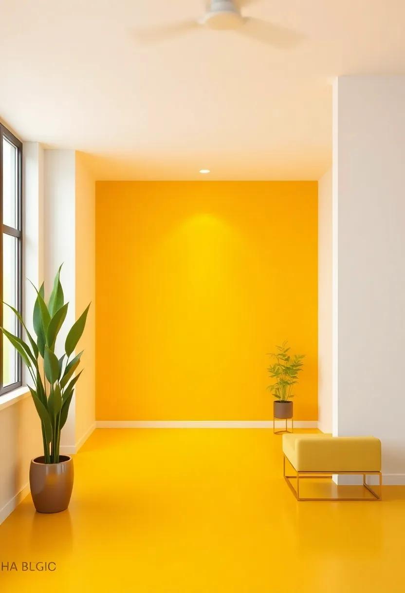 Lighting Magic: How to Showcase‌ Mustard Yellow Accent Walls