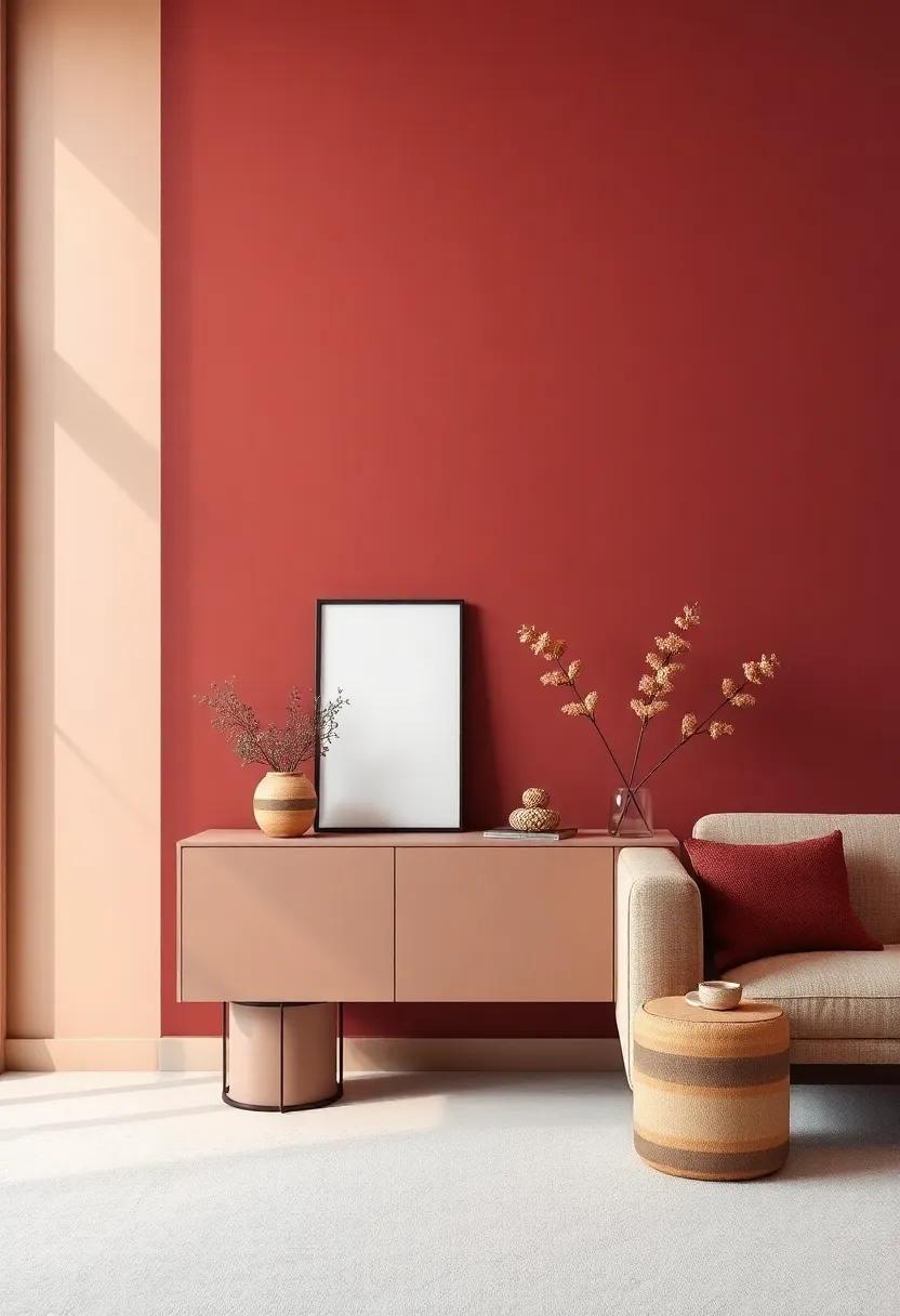Embracing Muted Burgundy for a Bold yet ​Subtle interior Statement