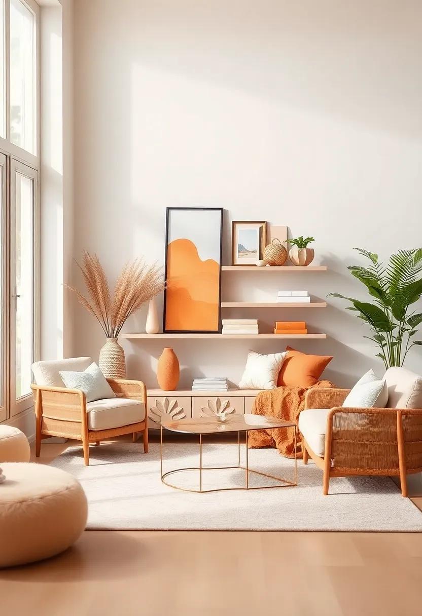 Unique Accessories: Selecting Muted Orange and Soft Ivory decor‍ for Character