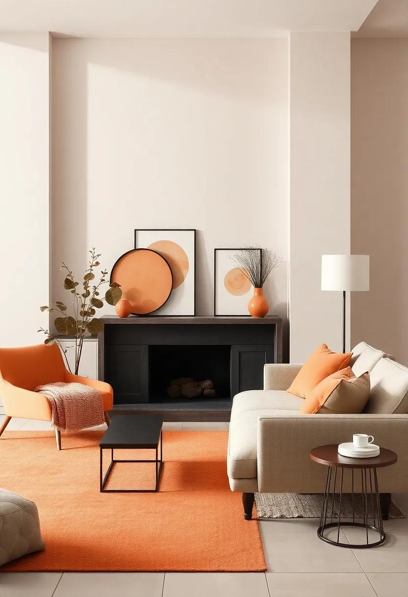 The⁤ Art of Balance: Harmonizing Muted Orange and Soft⁢ Ivory‍ in Open Spaces