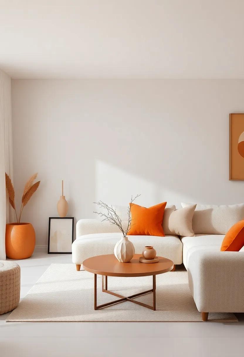 Charming nooks: designing ‌Cozy Reading⁢ Areas with ⁤Muted Orange and Soft ivory