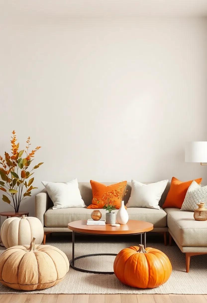 Seasonal Decor: Transforming‌ Spaces with Muted ⁢Orange and ‍Soft Ivory Accents for Autumn